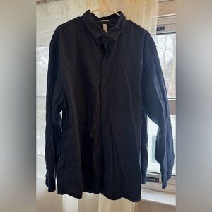 Dark Blue Button-Up Shirt